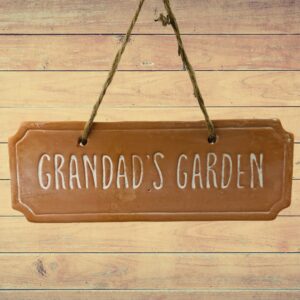 Grandad's Garden Terracotta Hanging Sign