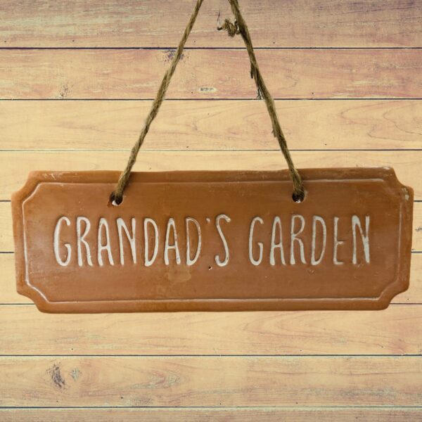 Grandad's Garden Terracotta Hanging Sign